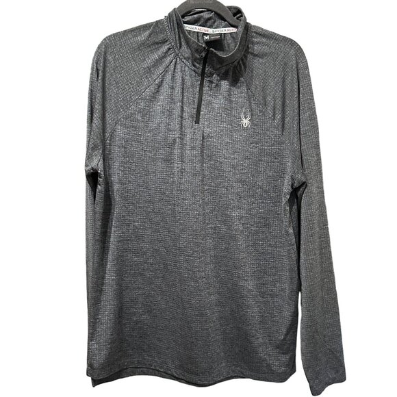 Spyder Active men’s size L gray 1/4 zip lightweight jacket layering piece - Picture 1 of 10